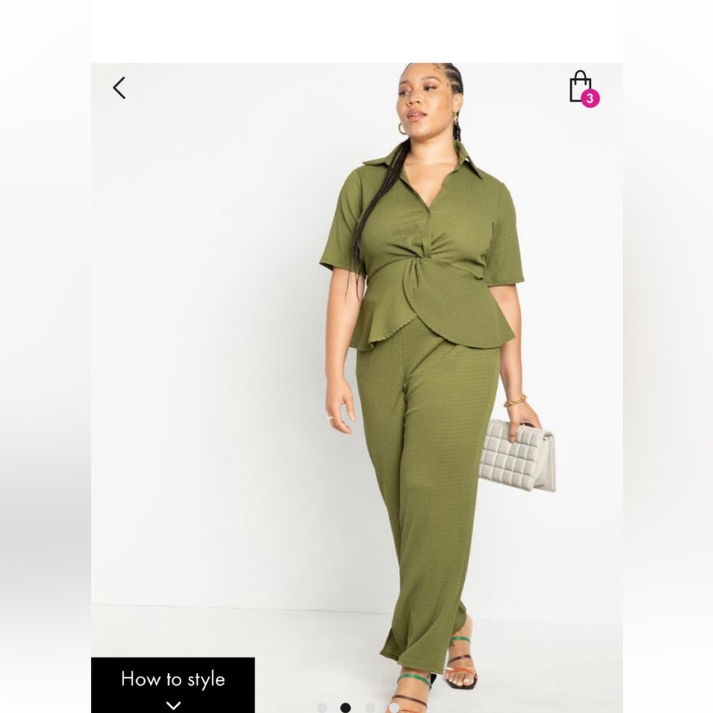 Well loved Eloquii size 16 top and pants *separate pieces being sold together*